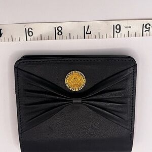 Pierre Balmain Black Wallet with Gold Medallion